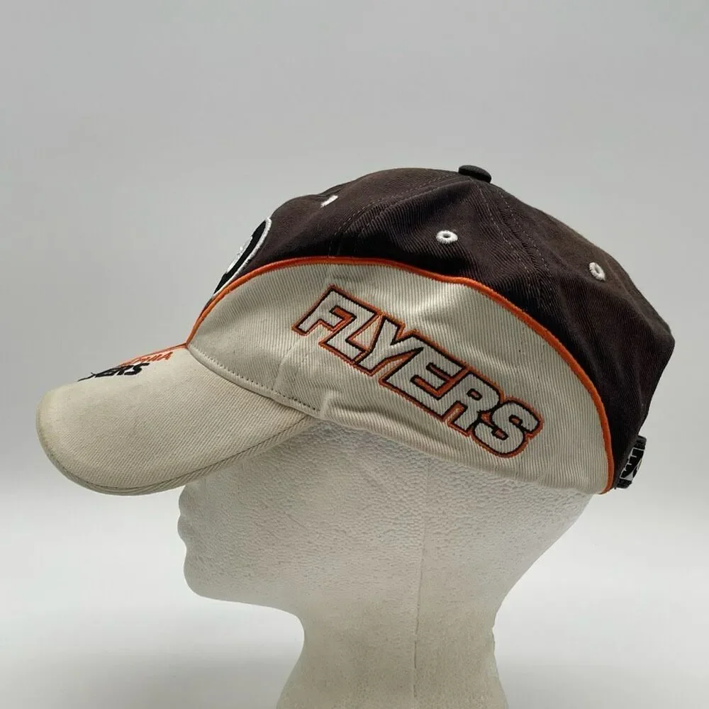 NHL Philadelphia Flyers TWINS ENTERPRISE Hat Men's One Size Brown Beige Cotton